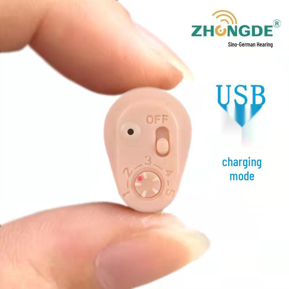 Aparelhos Auditivos Recarregáveis Sem Fio Intra-auriculares Sino-Alemães para Idosos - Fones de Ouvido Atrás da Orelha Discretos e Portáteis