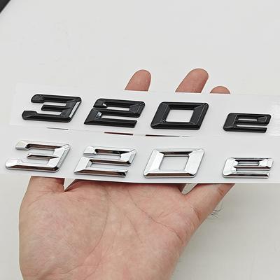 3D ABS Chromové Auto Písmena Logo 320e Zadní Kufr Znak Emblem Nálepka Pro Řady 3 EV 320e Auto Zadní Označení Příslušenství