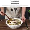 Creative Large Ceramic Soup Bowl - Thickened, Round, Restaurant & Household Tableware