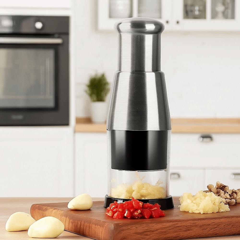 Stainless Steel Garlic Chopper Hand Press Garlic Masher Creative Tomato Crusher  for Home