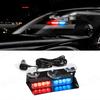 LED Car Strobe Light For Emergency Flash Warning Lamp Windshield Bar 8 Beads Red Blue Amber White Waterproof Auto Light Assembly