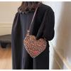 Yuezi Love Leopard Print Messenger Bag New Student Versatile Shoulder Handbag Casual Retro
