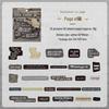 ZABC Far Away Travel Sticker Pack: 50 Retro English Word Sheets, 6 Styles