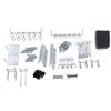 140Pcs Pegboard Hooks Assortment with Bins Peg Locks Wall Hanging for Tools Organizing