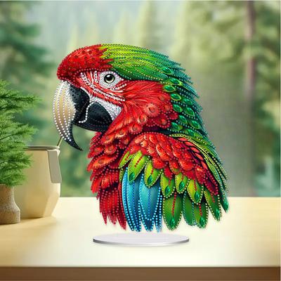 2D Flat Bird DIY Double-Sided 5D DIY Diamond Art Tabletop Decorations Diamond Painting Desktop Decorations for Home Office Decor