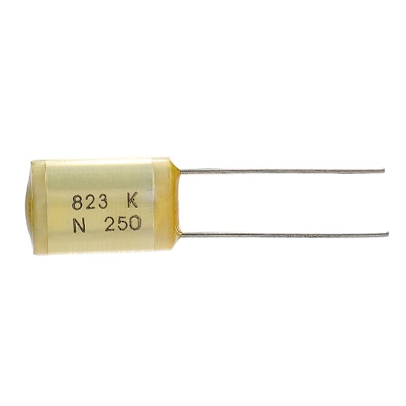 10Pcs Premium Electronic Capacitors 250V 823K with Two Metal Pins for Improved Guitar Sound and Circuit Integration