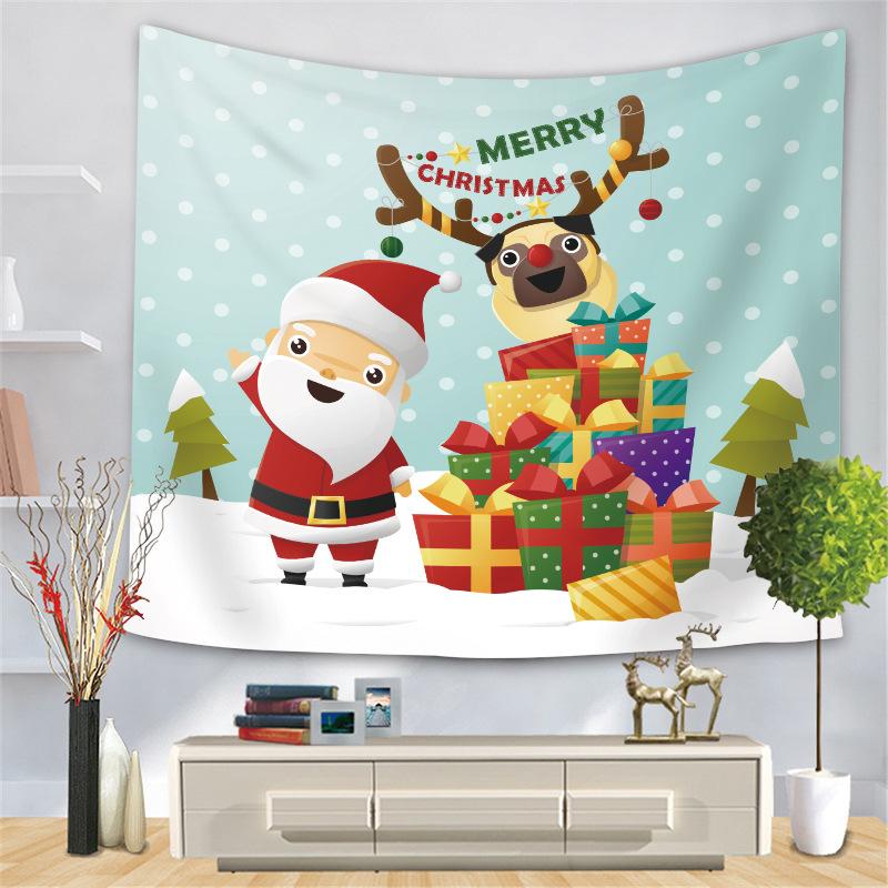 

Европейский и американский рождественский гобелен с милым мультяшным стариком, Рождественский гобелен, пляжное полотенце 100x75cm