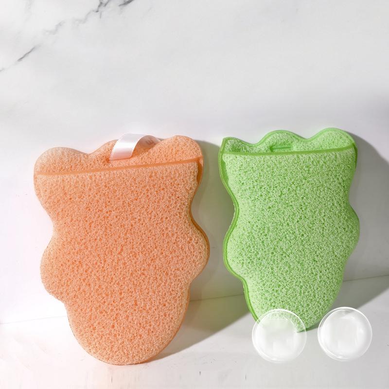 Snowman Glove Style Facial Exfoliating Sponge Puff For Deep Cleansing Suitable For Makeup Removal And Wash Reusable Clean Tool