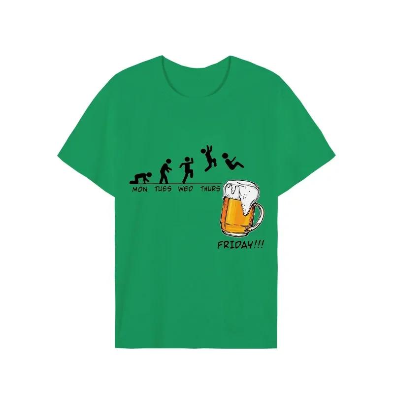 Men T-Shirts Mon Tues Wed Thurs Friday Beer Men Summer Tshirt Harajuku Streetwear Hip Hop Mens T Shirt Male Fashion Trend Tees