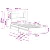 Bed Frame with Storage Space Sonoma Oak 75 X 190 Cm Particleboard