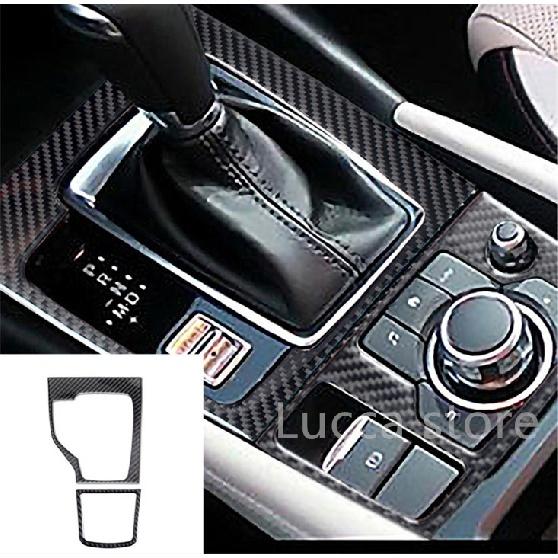 Carbon fiber For Mazda 3 Axela 2013-2016 Accessories Gear Panel Center Console Dashboard Ac Air Outlet Vent Cup Holder