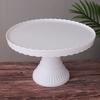 Cake Stand Stable Non-slip Plastic Wave Design Dessert Display Plate for Wedding