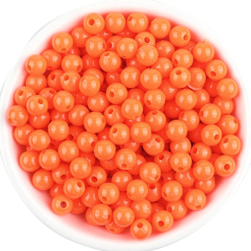 100Pcs 6mm Plastic Beads Solid Color Loose Spacer Round Beads For DIY Bracelets Phone Chains Jewelry Making Supplies Wholesale