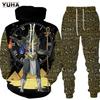 Men's Ancient Egypt Eye of Horus God 3D Print Hoodie Pants Set Women Casual Egyptian Tribal Clothes Hoodie/Trousers/Suits
