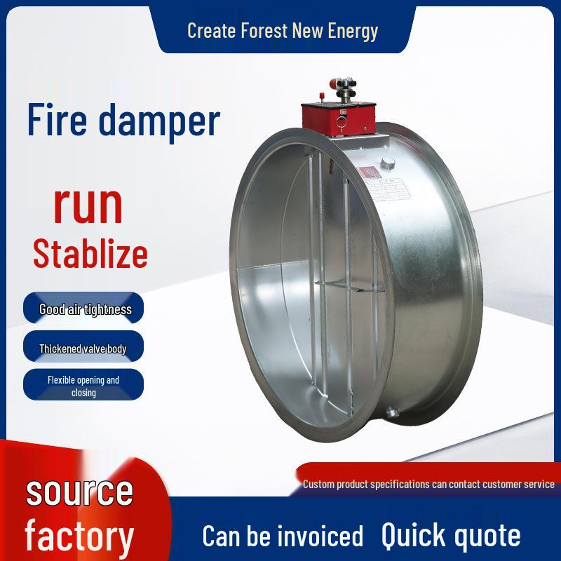 Industrial Galvanized Multi-Leaf Fire Smoke Exhaust Air Damper, 70°-280° Electric Control.
