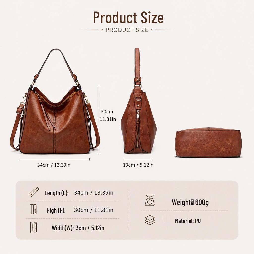 Women's Retro Crossbody Tote Bag - European & American Fashion, Large Capacity, Mother-Child, Single Shoulder