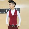 2025 Men's Korean Style Slim Fit Vest, 6 Colors, Groomsman V-Neck, Single-Breasted, Sizes S-6XL