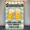 Vintage German Beer Pub Metal Tin Sign Wall Art Decor for Bar Garage Man Cave