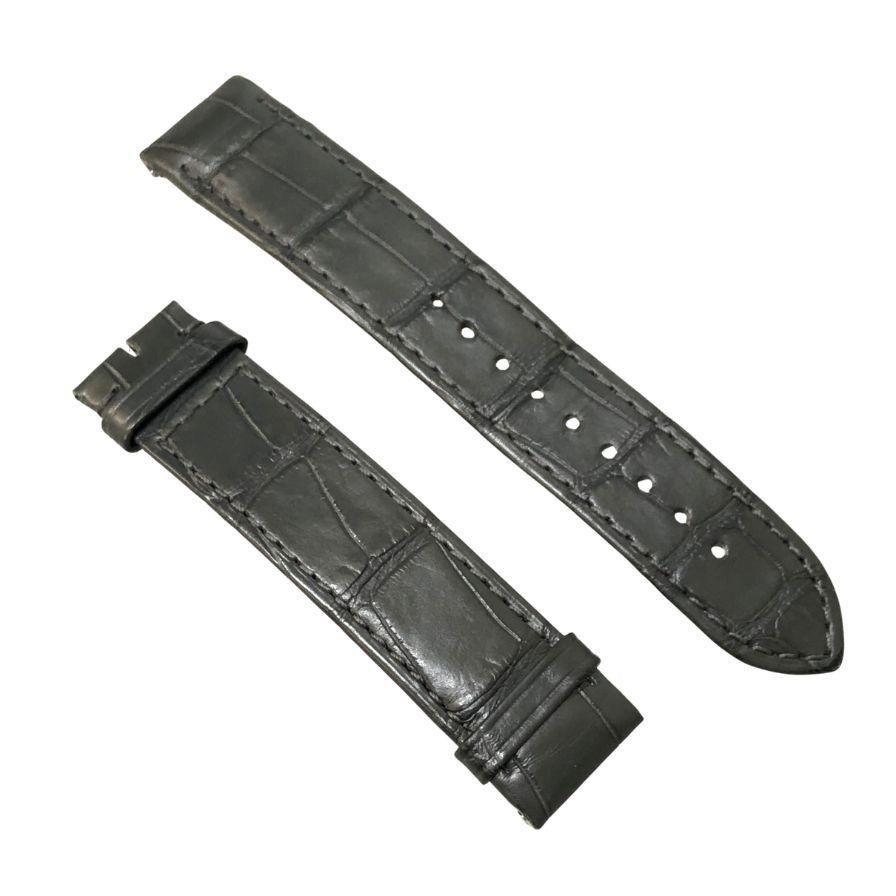 Used Cartier genuine watch strap leather crocodile gray [AFI14] [Used]