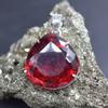 Certified 109.95 Ct Red Topaz Pear 925 Sterling Silver Natural Gem Pendant my-362-k
