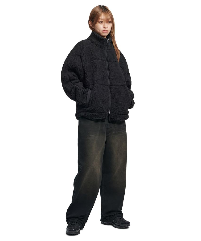 Nomanual Trace Sherpa Fleece Jacket - Black