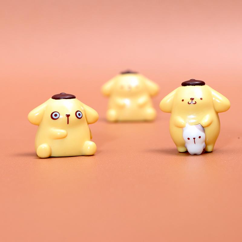 11 Styles Sanrio Pompompurin Stackable Plush Toy Figure – Cute DIY Cartoon Desktop Ornament