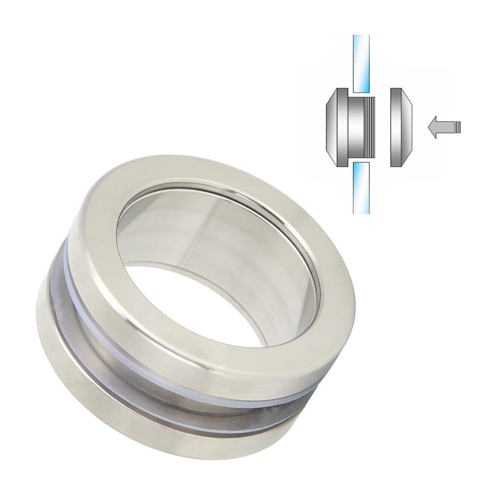 Stainless Steel Round Handle Bath Glass Embedded Hollow Pull Knob Sliding Door Handle