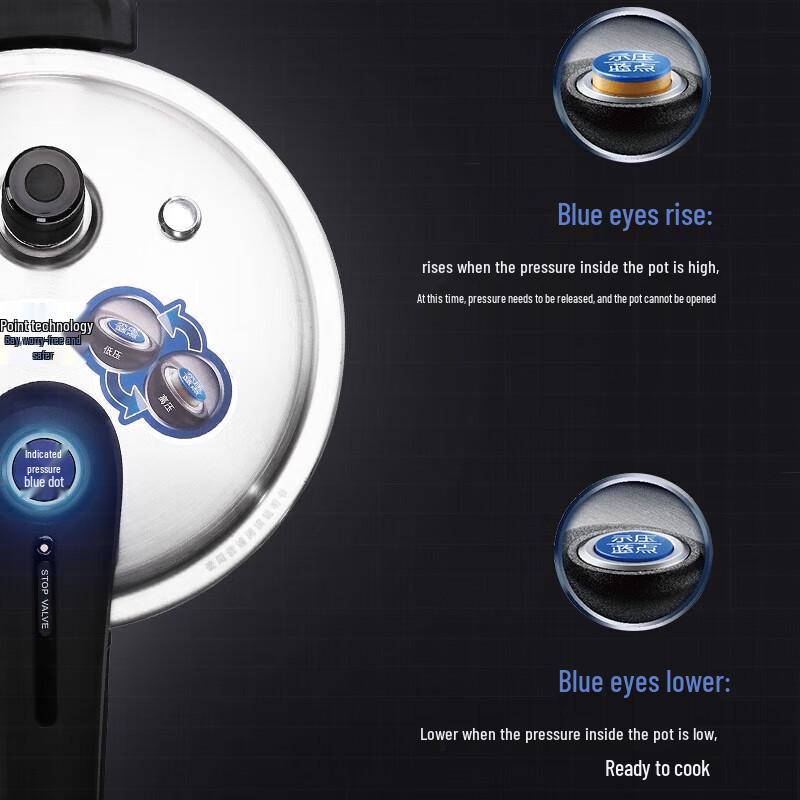 Supor Blue Eye 304 Stainless Steel Pressure Cooker YW22S1