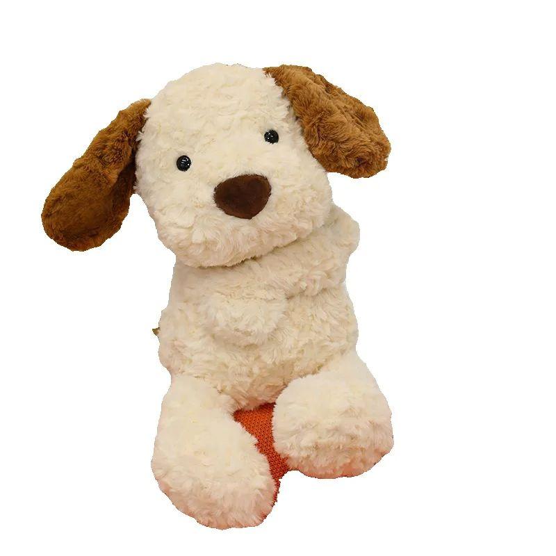 30cm Cute and Pitiful Puppy Plush Toy Super Soft Brown Ears Soothing Pillow Puppy Doll Birthday and Festival Gift for Child