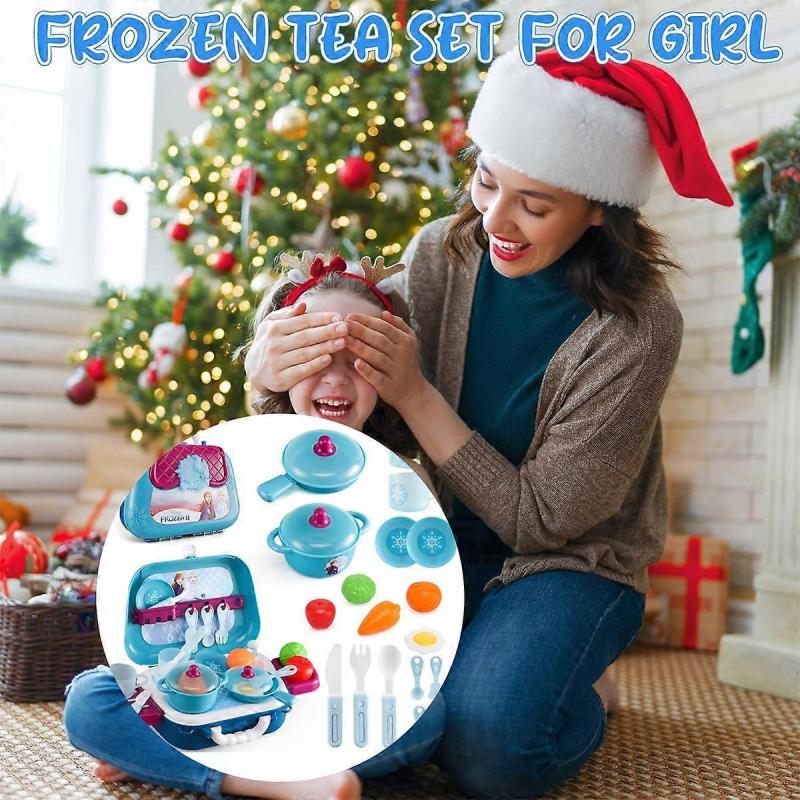 Frozen Princess Backpack Pretend To Play with Kitchen Utensils Tools Children's Toys