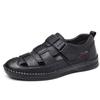 Men's shoes summer breathable hollow leather shoes men's casual hole shoes dad men's sandals