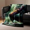 Majestic Angelic Wings in Stormy Sky Flannel blanket for bedroom, living room, sofa, and nap sofas