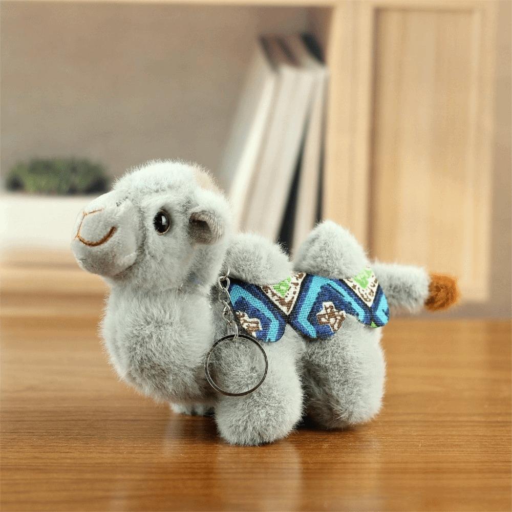 Plush Plush Camel Keychain Cute Style Animal Keychain Fashion Stuffed Camel Toy  Purse Accessories