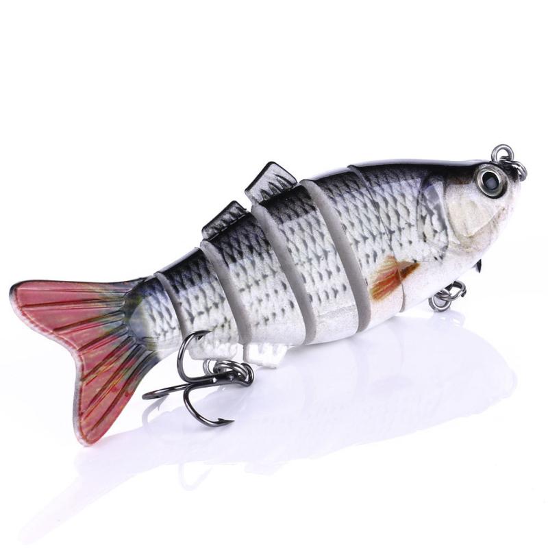 10cm/18g Esca da Pesca 12 Colori Multi-Segmenti Articolata Bionica Esca Artificiale Wobbler Affondanti Pesca