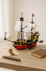 MOULD KING 10137 MOC Revenge Piratenschiff Klemmbausteine Bausatz Segelschiff Bausteine Spielzeug für Erwachsene und Kinder