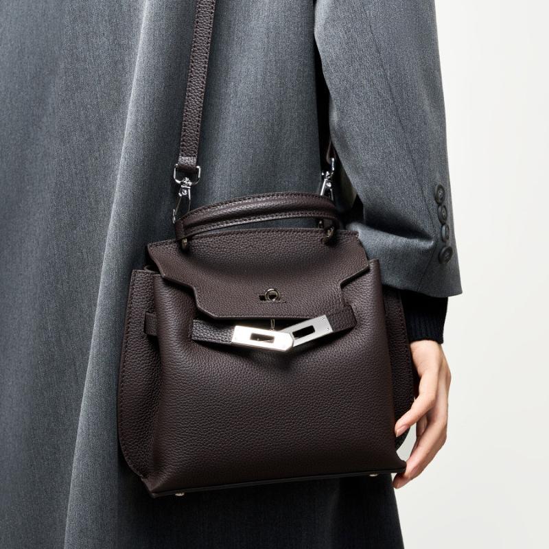 Torba Damska Moda Retro Torba ze Skóry Licowej Jednoramienna Crossbody Skórzana Torba Torba