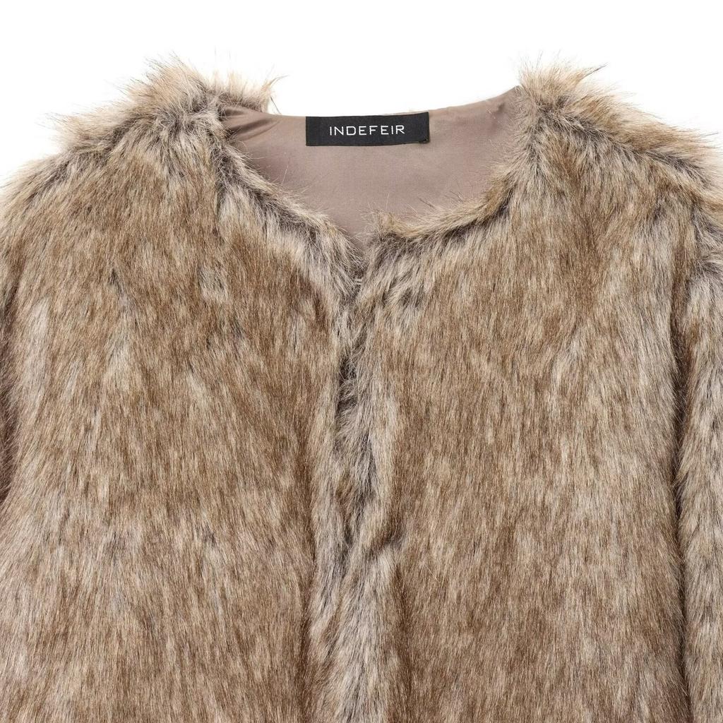 European and American style, new women's clothing, fashionable, casual, versatile fur effect short jacket