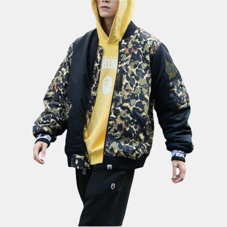 Bape X Unkle Mwa Camo MA 1 Jacket 0ZXJKM31903XG