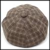 Tattersall CZ286 [White Fang] Casquette, Check, Autumn/Winter Hat, Stylish, Adult, Women's (Khaki)