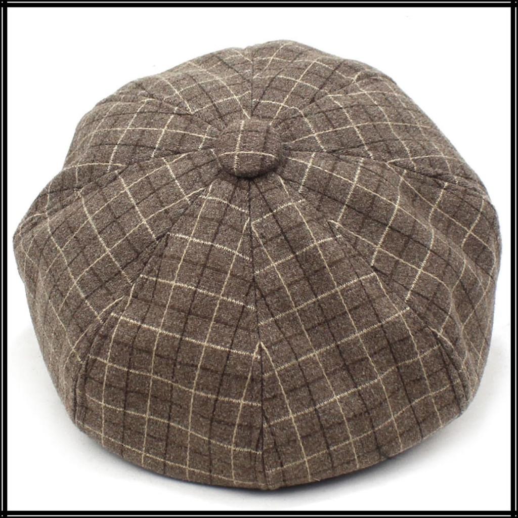 Tattersall CZ286 [White Fang] Casquette, Check, Autumn/Winter Hat, Stylish, Adult, Women's (Khaki)