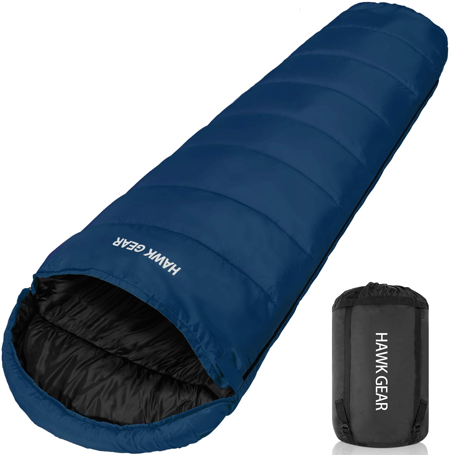 

HAWK GEAR Sleeping Perfect for Outdoor Simple Mummy-Style Bag, Camping, Activities, -15°C Cold-Resistant, Waterproofing, All-Season (Navy)