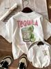WomenS Casual Crew Neck TShirt with Tequila Lemon Prin Summer Short Sleeved Harajuku Streetwear Tops Tees Aesthetic Clothes