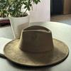 LIDHAY Western Style Suede Hat, Unisex Wide Brim Fedora Hat, Felt Panama Hat, Rancher Hat LIDHAY Western Style Suede Hat, Unisex