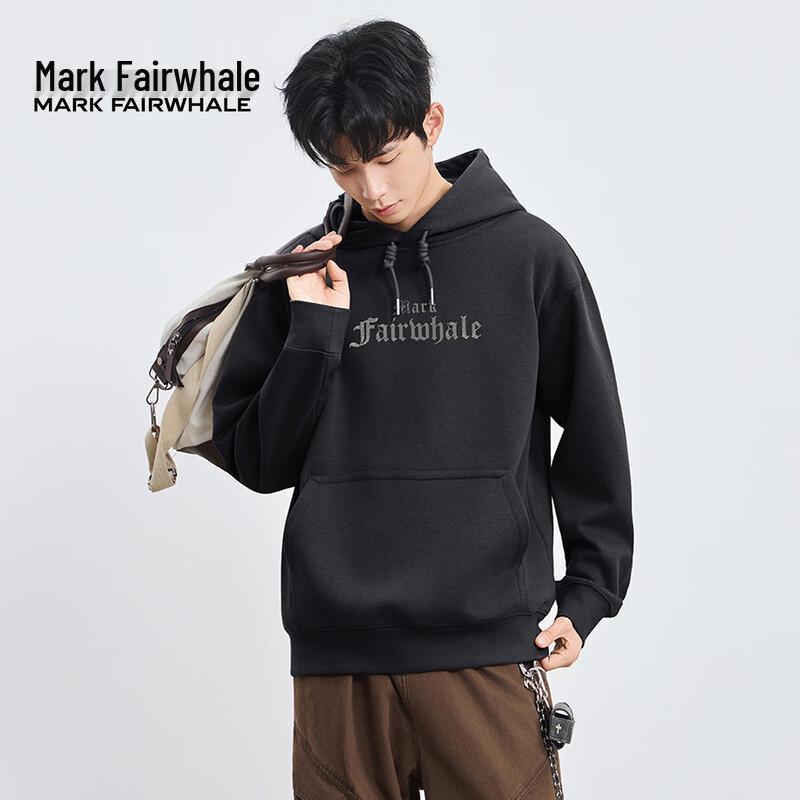 Mark Fairwhale Men's Letter Print Hooded Sweatshirt