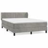 VidaXL Lit à sommier tapissier et matelas Gris clair 140x200cm Velours - Modèle 3127613