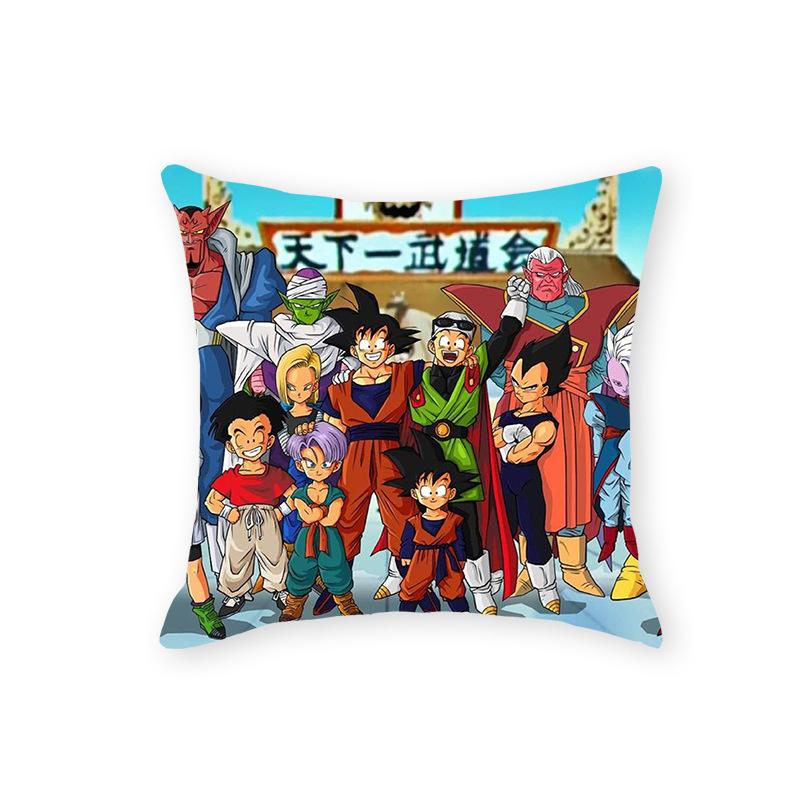Dragon Ball Serie Kissen Cartoon Druckmuster Japanische Comic Kissenbezug Kissen Schlafzimmer Wohnzimmer Sofa Dekoration Büro Kissen