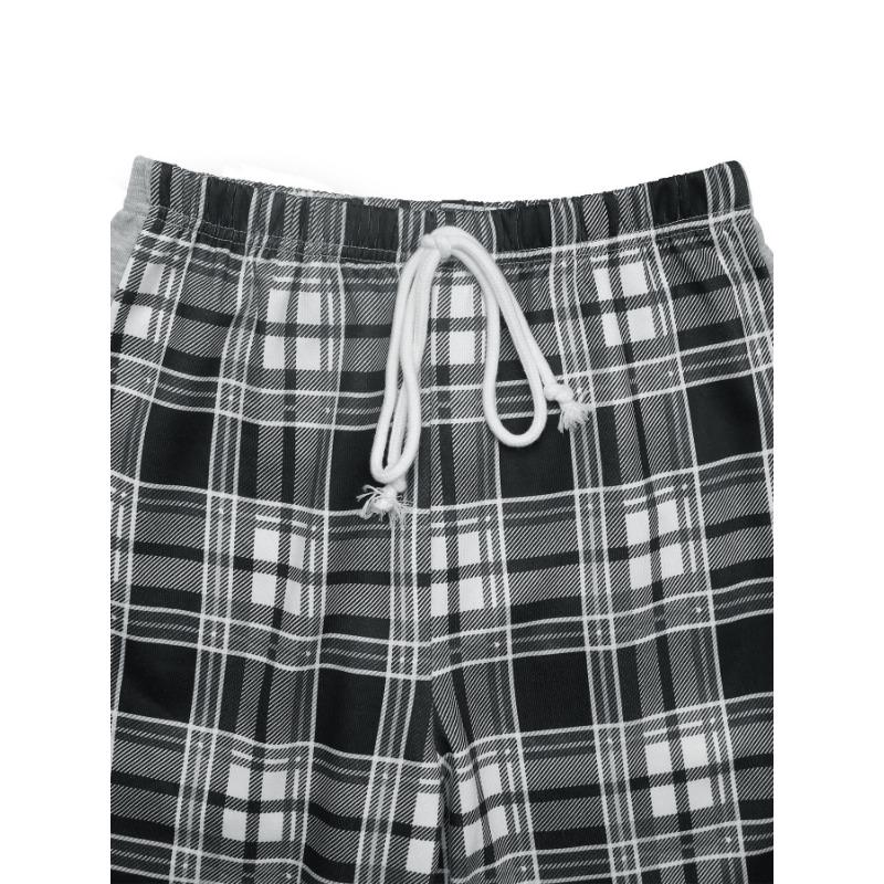 YYFS Women's Fashion Casual Plaid Print High Waist Trousers Pants & Capris