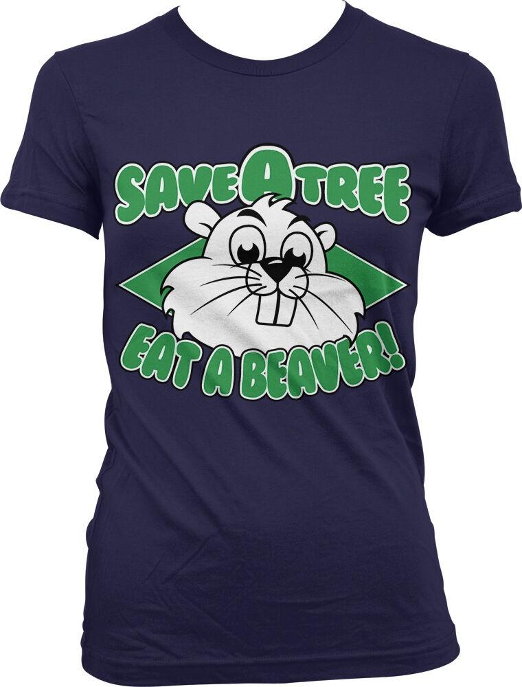 

Сексуальная футболка унисекс «Спасите дерево, съешьте бобра»