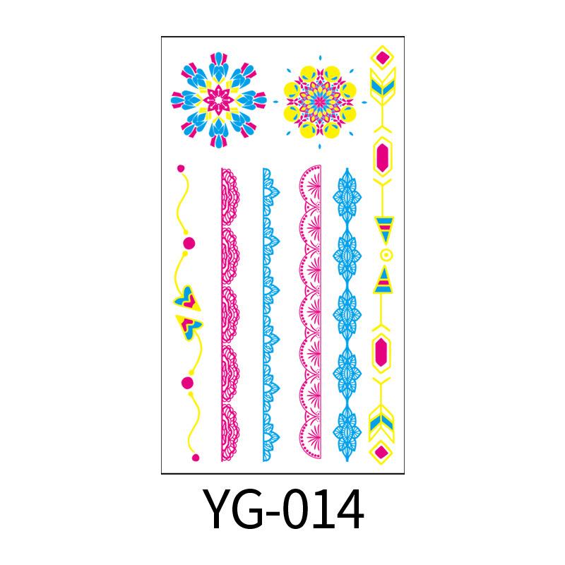 New creative tattoo stickers for bars, KTV, nightclubs, masquerade parties, neon UV fluorescent tattoo stickers