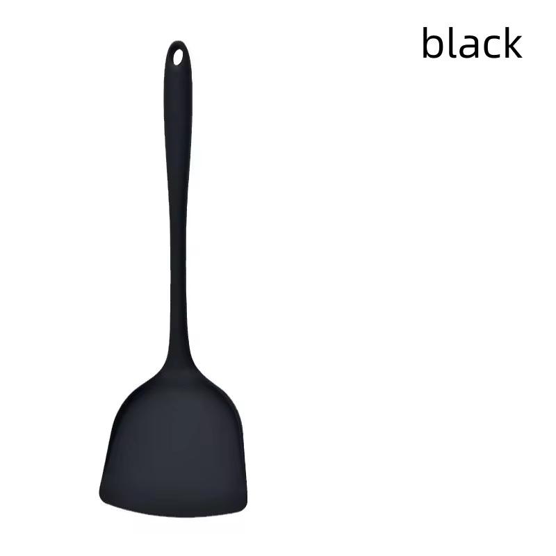 

Все-в-одном силиконовая лопатка кухонные принадлежности термостойкая антипригарная лопатка для сковороды бытовая силиконовая китайская лопатка чёрный